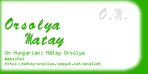 orsolya matay business card